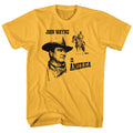 John Wayne Mens S/S T-Shirt - America - Solid Ginger Hoodie, Sweatshirt | CiraTrend.com