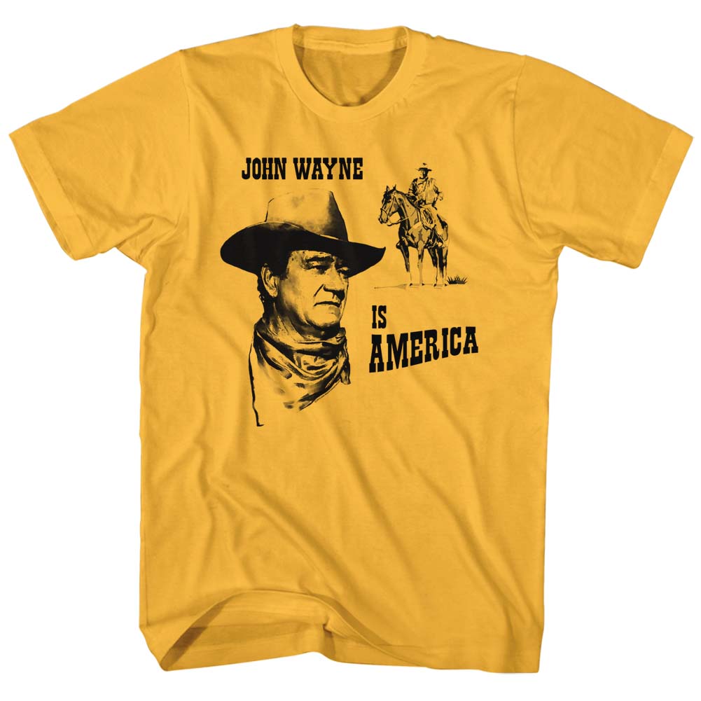 John Wayne Mens S/S T-Shirt - America - Solid Ginger Hoodie, Sweatshirt | CiraTrend.com