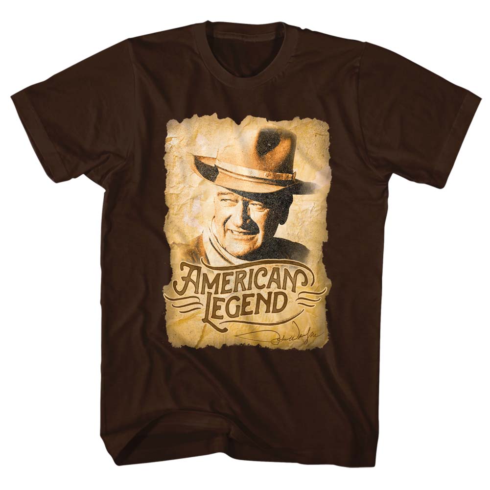 John Wayne Mens S/S T-Shirt - Legend - Solid Dark Chocolate Hoodie, Sweatshirt | CiraTrend.com