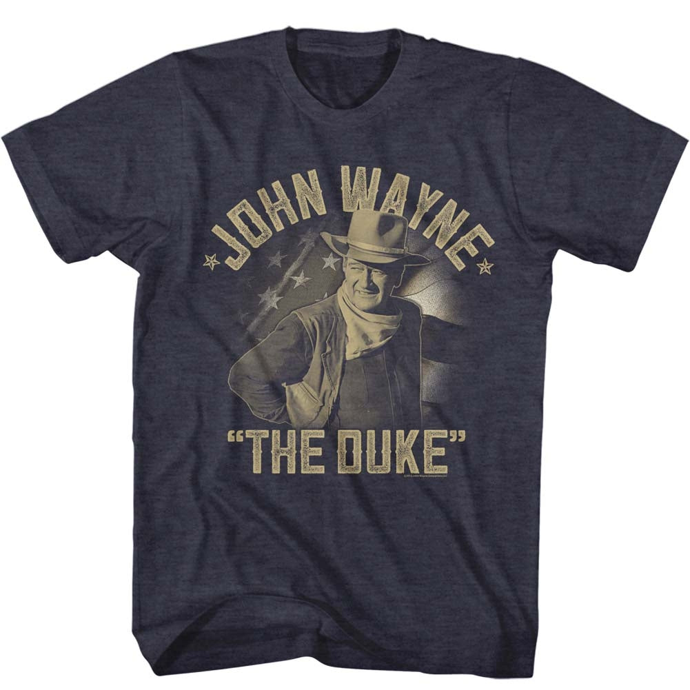 John Wayne Mens S/S T-Shirt - Jw The Duke - Heather Navy Heather Hoodie, Sweatshirt | CiraTrend.com