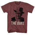 John Wayne Mens S/S T-Shirt - Duke - Heather Vintage Maroon Heather Hoodie, Sweatshirt | CiraTrend.com