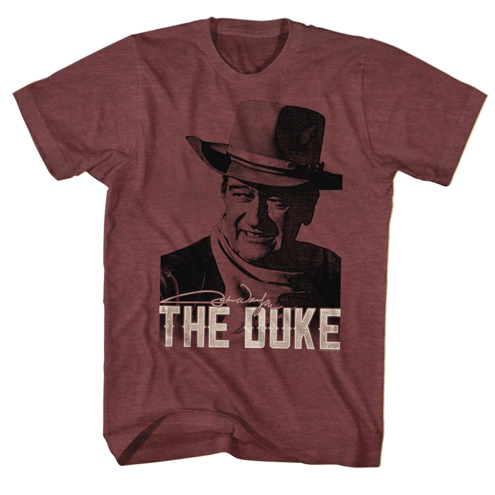 John Wayne Mens S/S T-Shirt - Duke - Heather Vintage Maroon Heather Hoodie, Sweatshirt | CiraTrend.com
