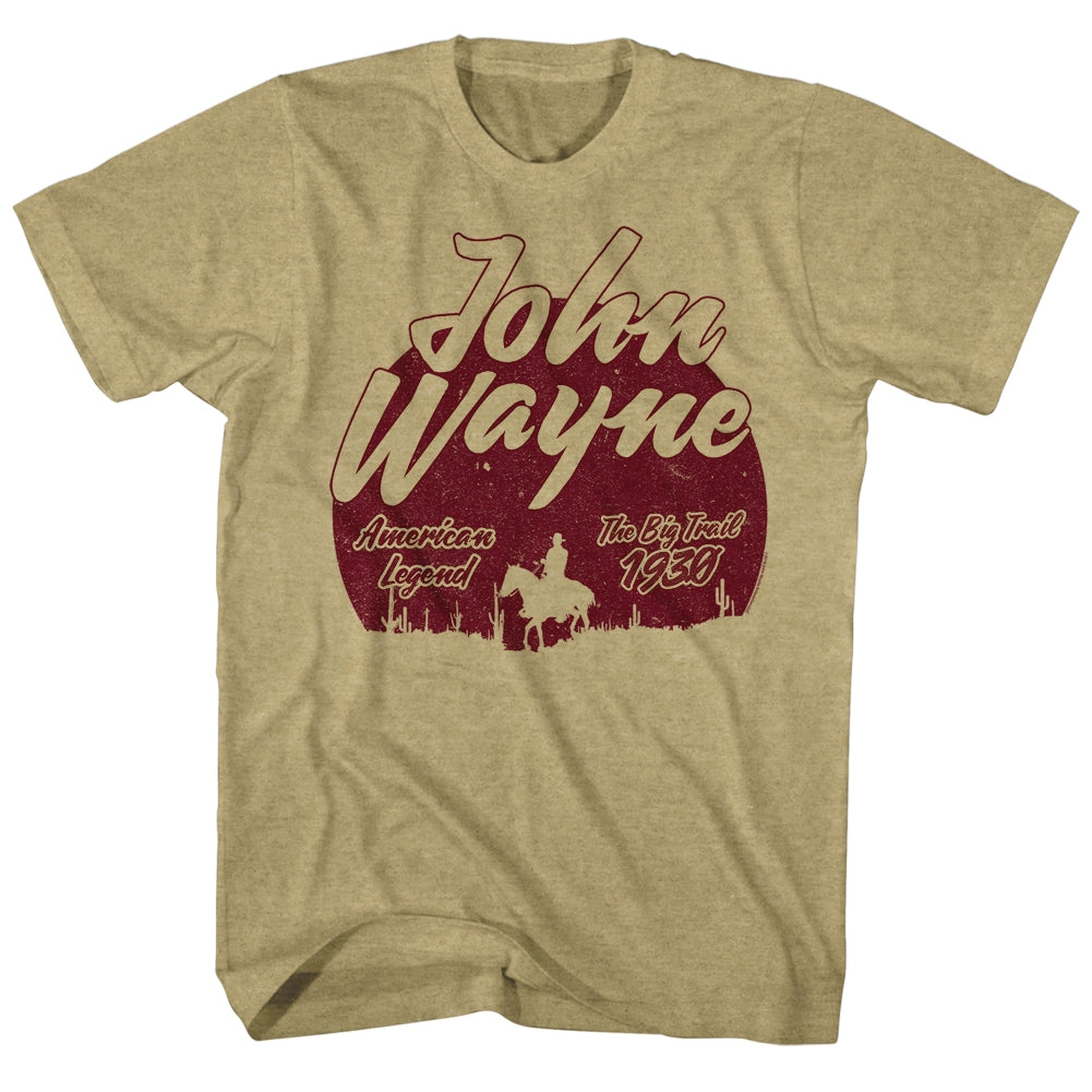 John Wayne Mens S/S T-Shirt - The Big Trail - Heather Khaki Heather Hoodie, Sweatshirt | CiraTrend.com