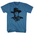 John Wayne Mens S/S T-Shirt - The Duke - Heather Pacific Blue Heather Hoodie, Sweatshirt | CiraTrend.com
