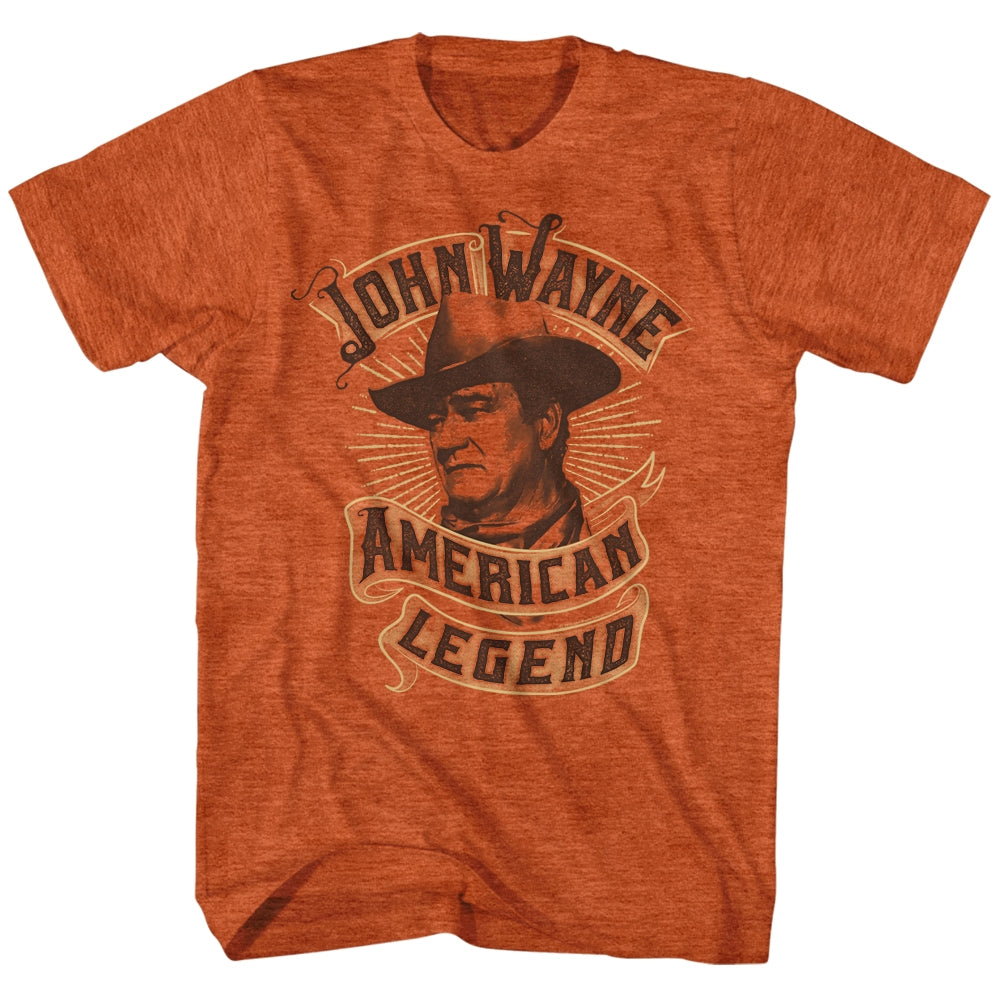 John Wayne Mens S/S T-Shirt - Banner - Heather Antique Orange Heather Hoodie, Sweatshirt | CiraTrend.com