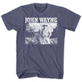 John Wayne Mens S/S T-Shirt - Made In America - Heather Vintage Blue Heather Hoodie, Sweatshirt | CiraTrend.com