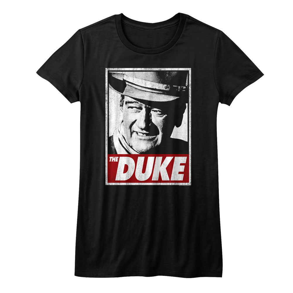John Wayne Girls Juniors S/S T-Shirt - Tha Duke - Solid Black Hoodie, Sweatshirt | CiraTrend.com
