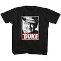 John Wayne Toddler S/S T-Shirt - Tha Duke - Solid Black Hoodie, Sweatshirt | CiraTrend.com