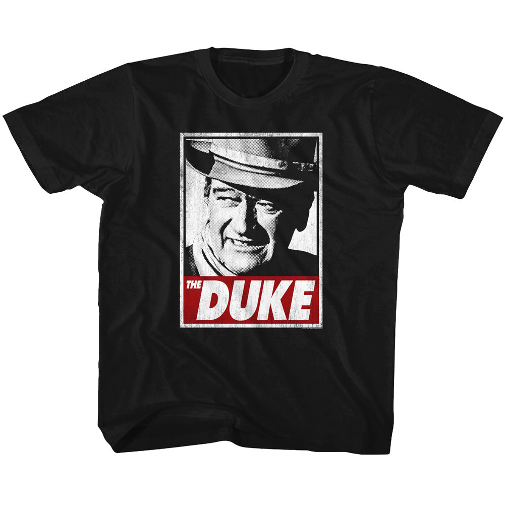 John Wayne Toddler S/S T-Shirt - Tha Duke - Solid Black Hoodie, Sweatshirt | CiraTrend.com