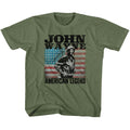 John Wayne Toddler S/S T-Shirt - American Legend - Solid Military Green Hoodie, Sweatshirt | CiraTrend.com