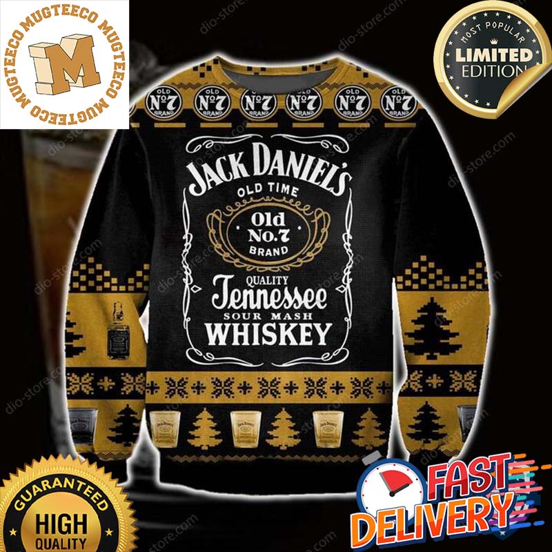 Jack Daniels Tennessee Sour Mask Whiskey 3D Ugly Sweater For Holiday 2023 Xmas Gifts
