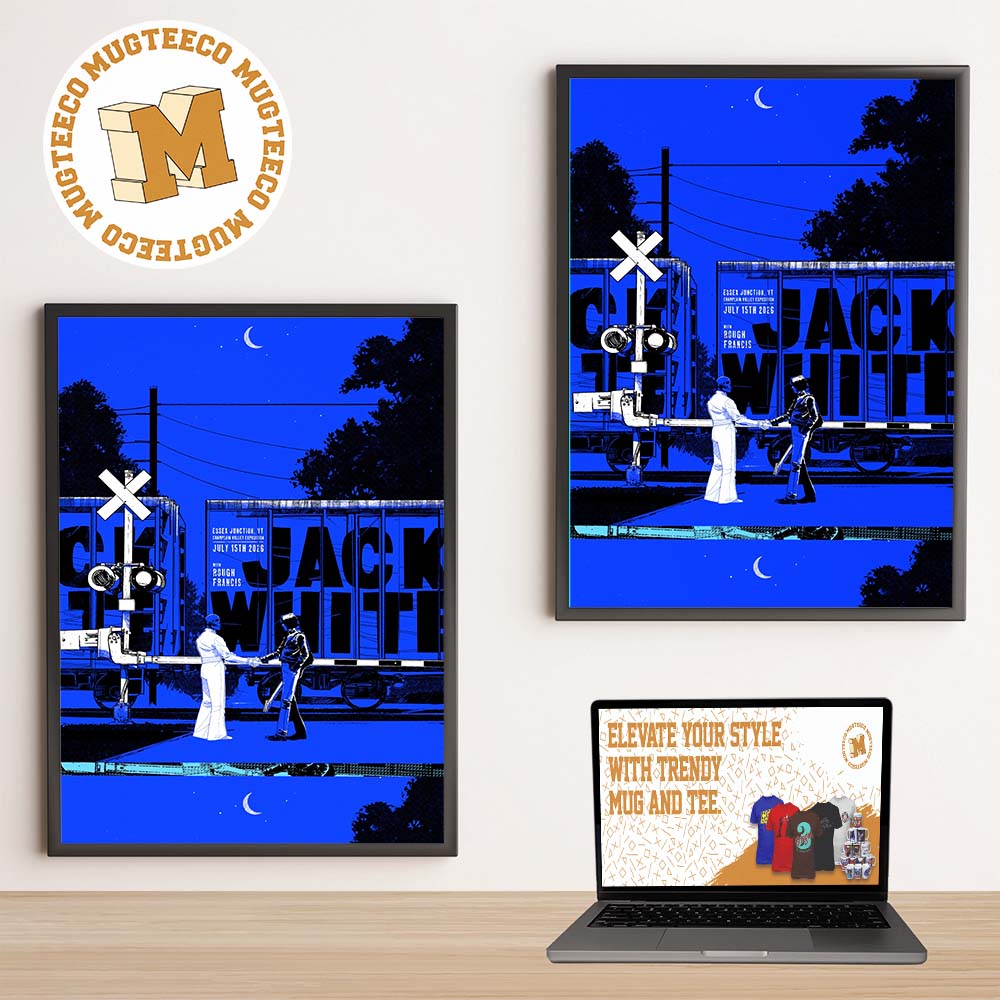 Jack White Essex Junction VT 2026 Event Poster At Champlain Valley Exposition On July 15 2026 Home Decor Poster Canvas