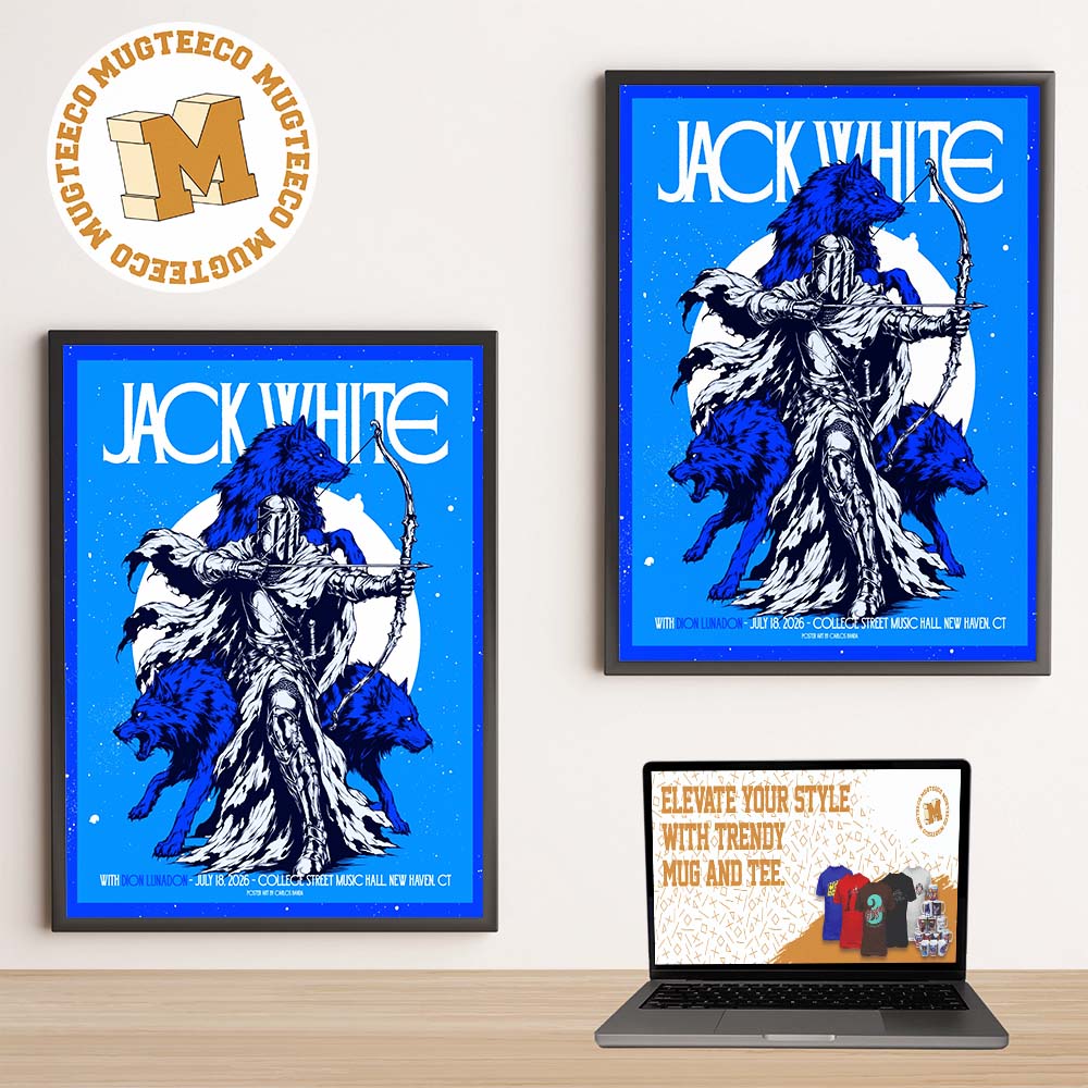 Jack White New Haven CT Event Poster At College Street Music Hall On July 18 2026 Home Decor Poster Canvas