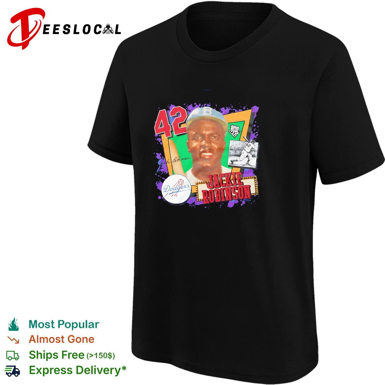 Jackie Robinson Brooklyn Dodgers baseball card signature shirt