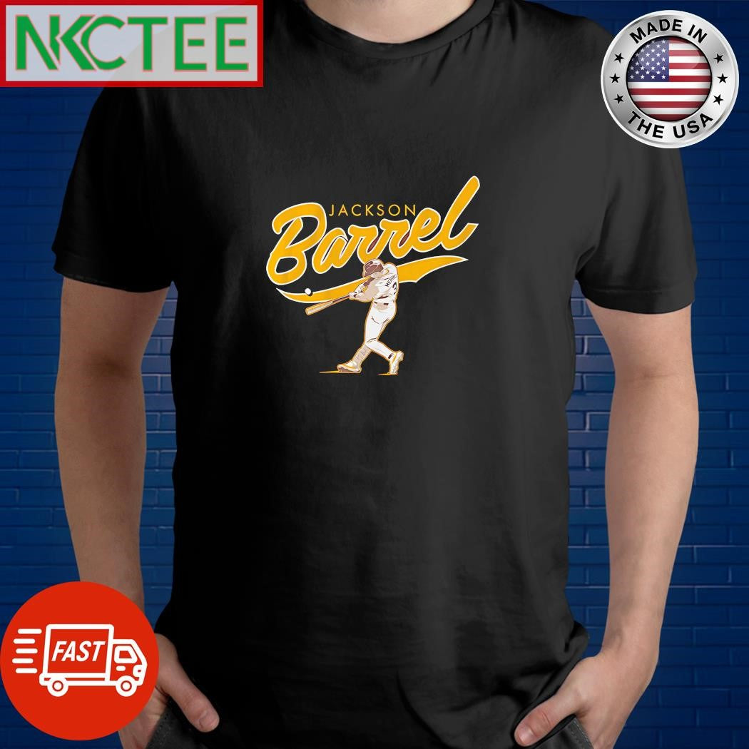Jackson Merrill batting Barrel shirt