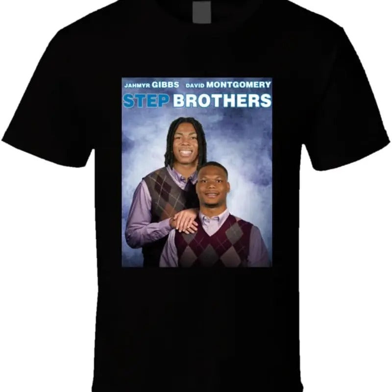 Jahmyr Gibbs David Montgomery Step Brothers Parody Funny Football Fan T Shirt Hoodie, Sweatshirt | CiraTrend.com