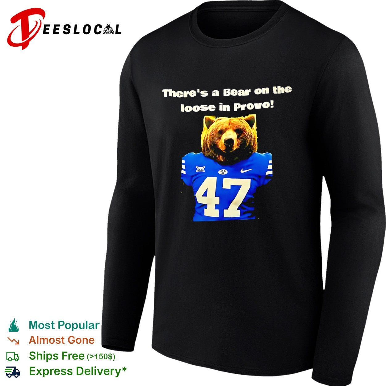Jakob Robinson BYU Cougars Big 12 There is a Bear on the loose in Provo shirt