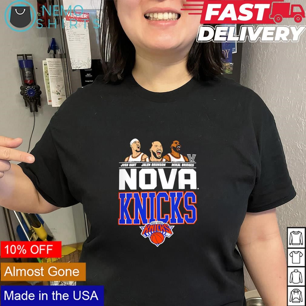 Jalen Brunson Josh Hart Mikal Bridges Nova Knicks New York Knicks logo shirt