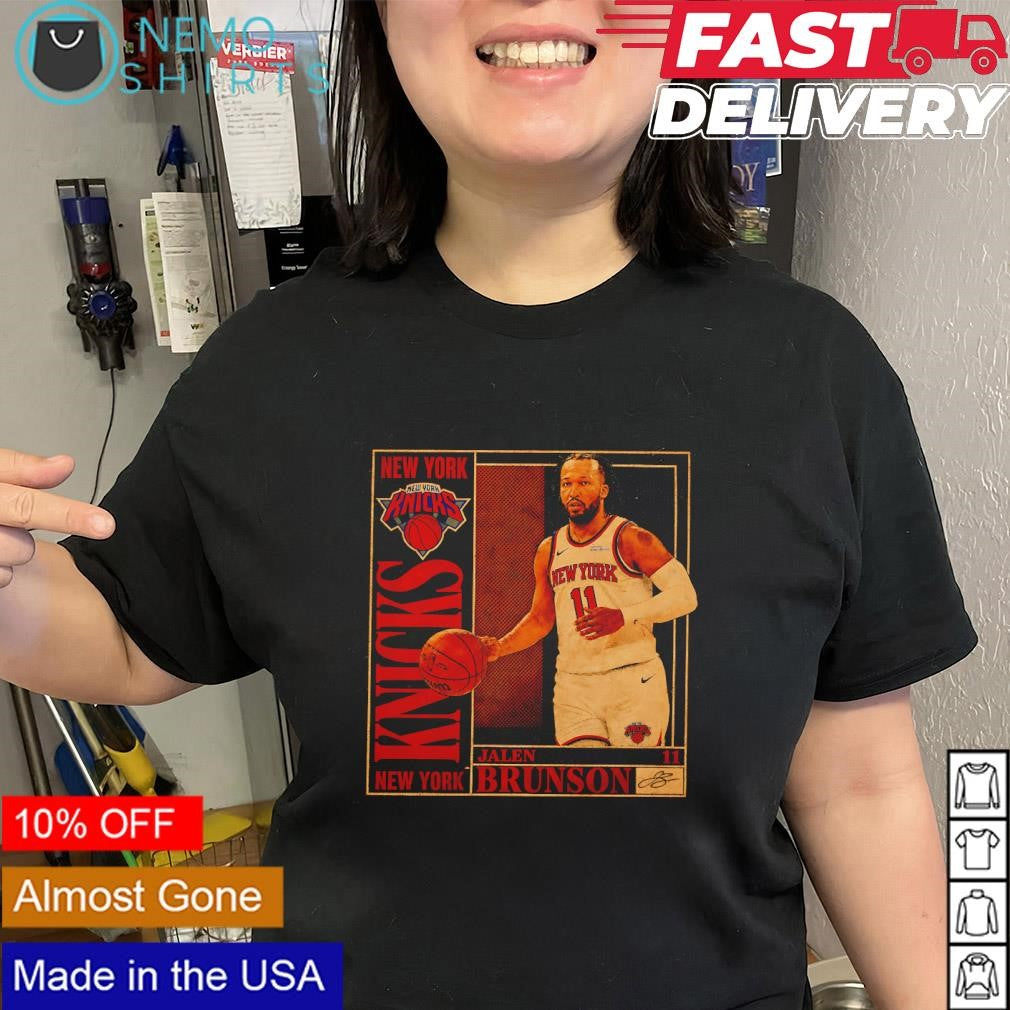 Jalen Brunson New York Knicks collectible basketball card shirt
