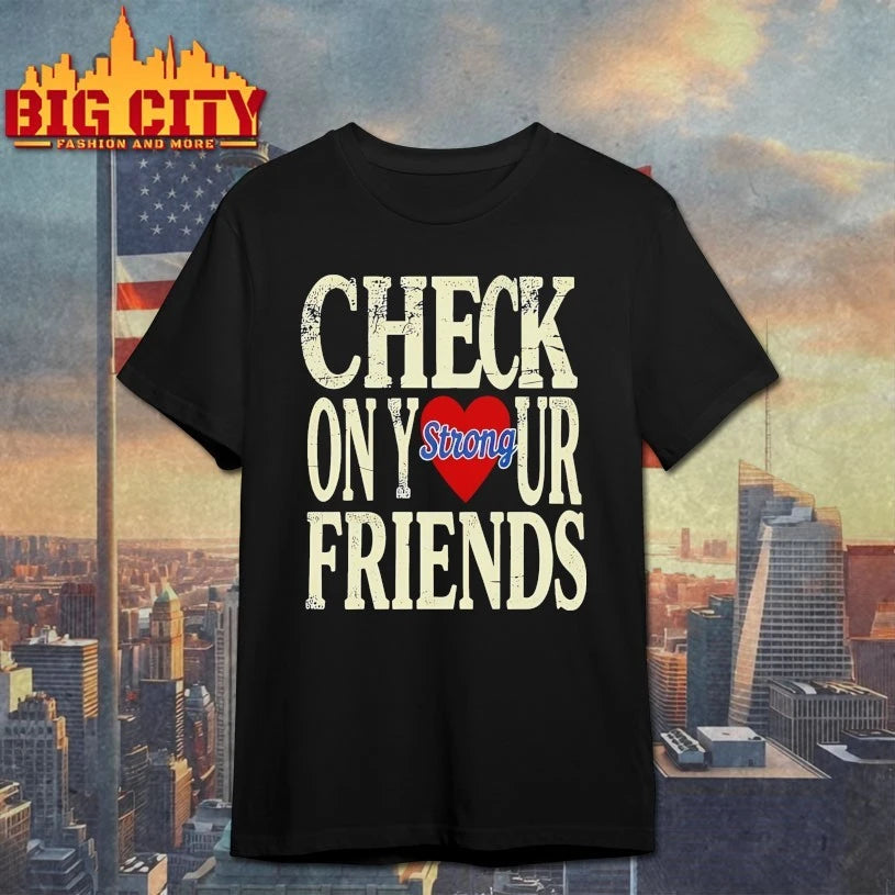Jalyx Hunt Wearing Check On Your Friends shirt