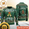 Jameson Drinker Bells Drinking All The Way Green Funny Christmas Ugly Sweater