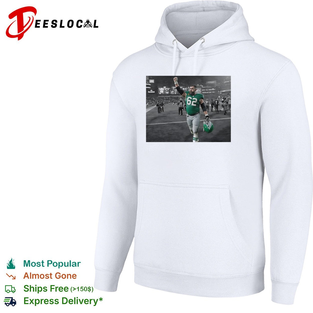 Jason Kelce Philadelphia Eagle raised fist shirt