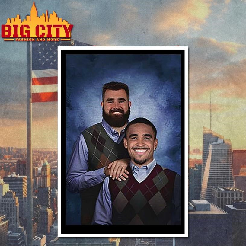 Jason Kelce and Jalen Hurts Philadelphia Football Step Bros Funny shirt