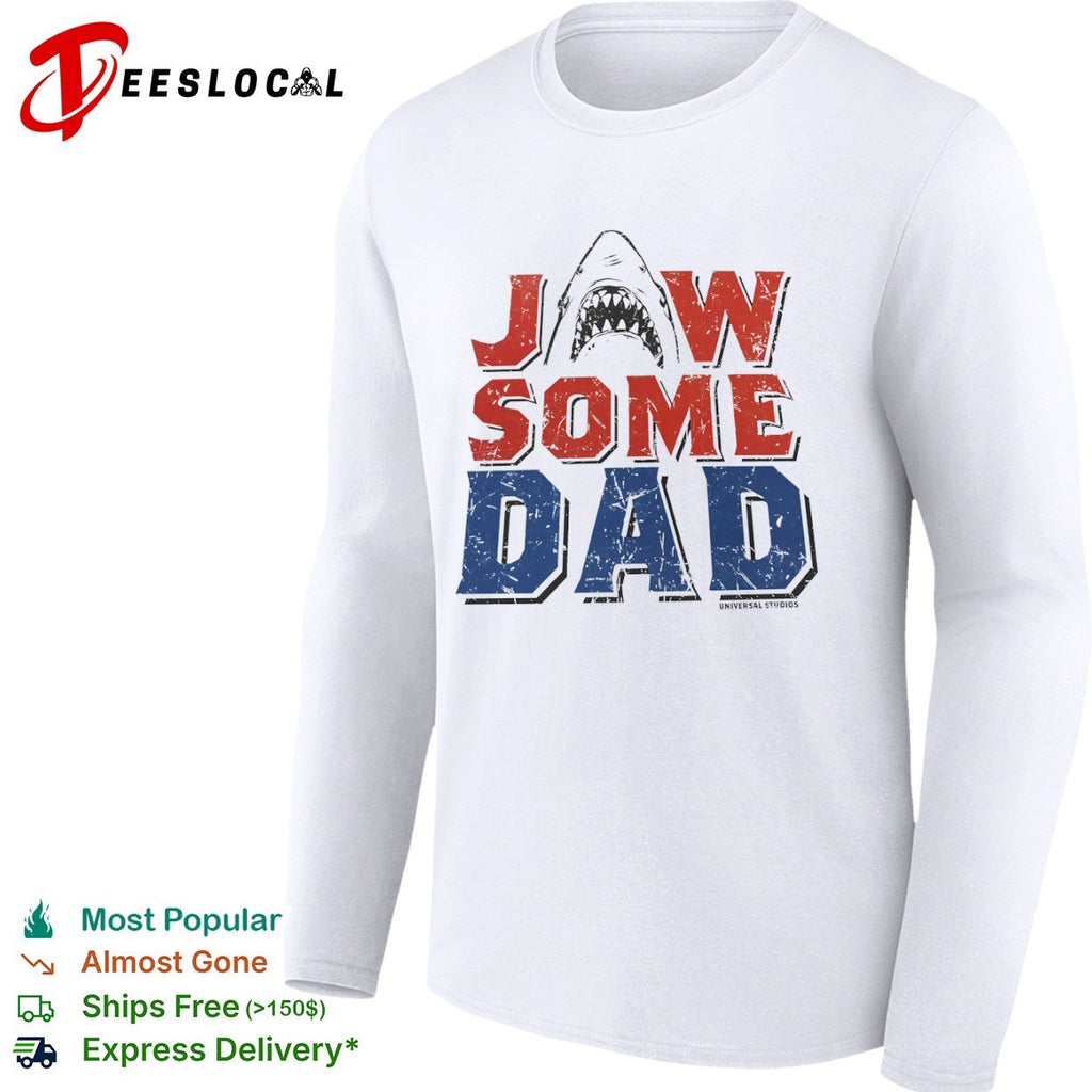 Jawsome Dad Jaws Universal Studios shark character movie parody shirt