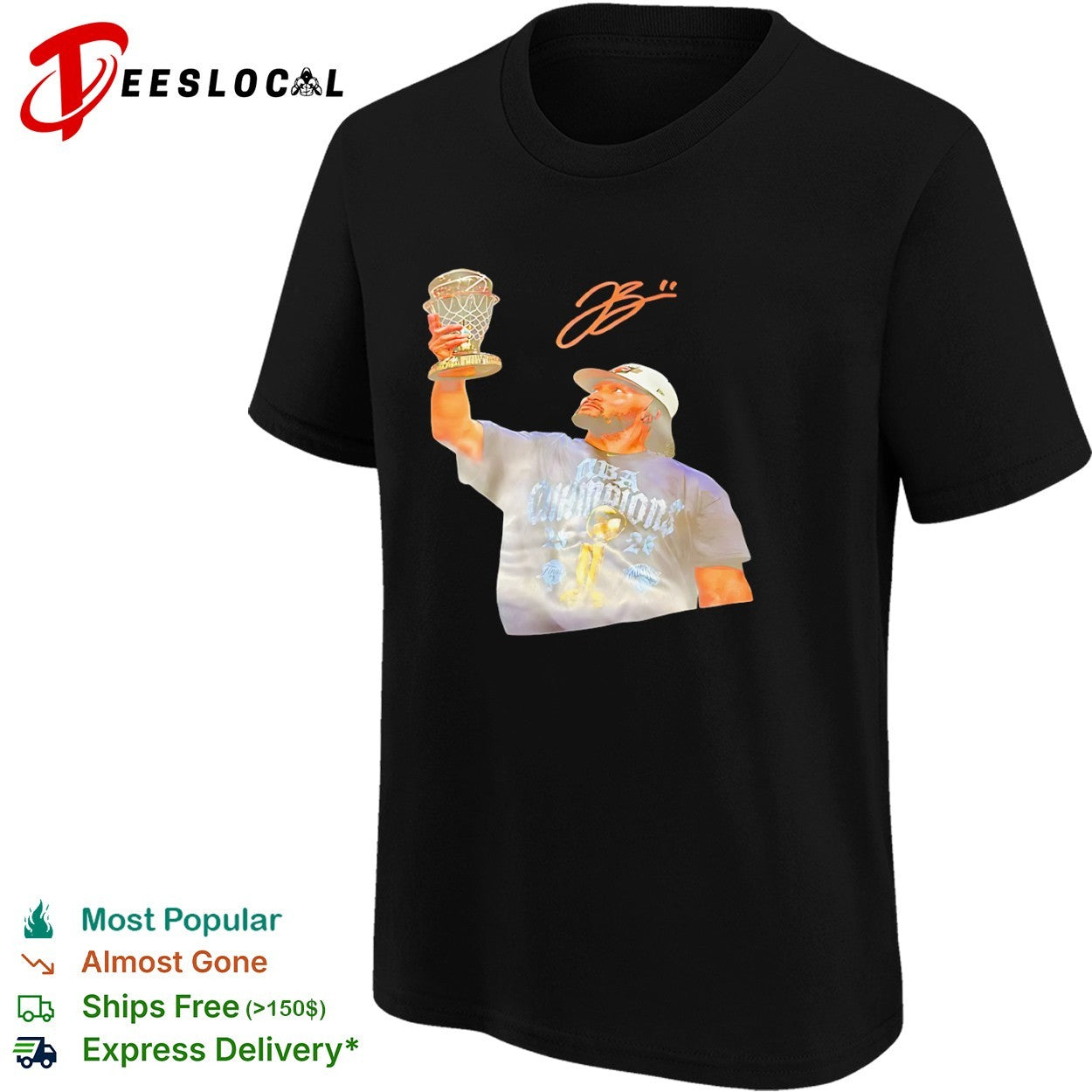 Jaylen Brown Boston Celtics MVP trophy NBA Champions shirt