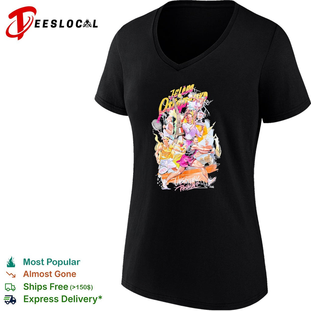 Jelena Ostapenko unstoppable passion tennis tournament shirt