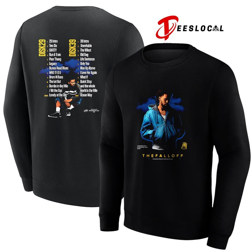 Jermaine Cole The Fall Off tracklist graphic shirt
