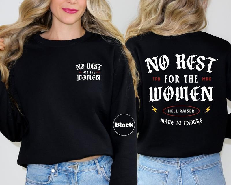Jessie J Ross No Rest For The Women Sweatshirt, Feminist Hoodie, Girl Power Outfit, Unisex Graphic Tee, Smooth Fabric,...
