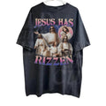 Jesus Has Rizzen Vintage T-Shirt, Retro 90s Graphic Shirt, Funny Shirts, Distressed Cotton Shirt, Oversized Bootleg Tees...
