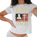 Jesus Is My Savior Trump Is My President Trump 2024 Usa Flag Baby Tee Hoodie, Sweatshirt | CiraTrend.com