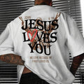 Jesus Loves You We Love Because He First Loved Us T-Shirt Casual Style Crew Neck Short Sleeve T-Shirt Tops Trendy for...