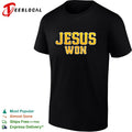 Jesus Won Christian Religious Faith Inspirational Quote Sport Style shirt