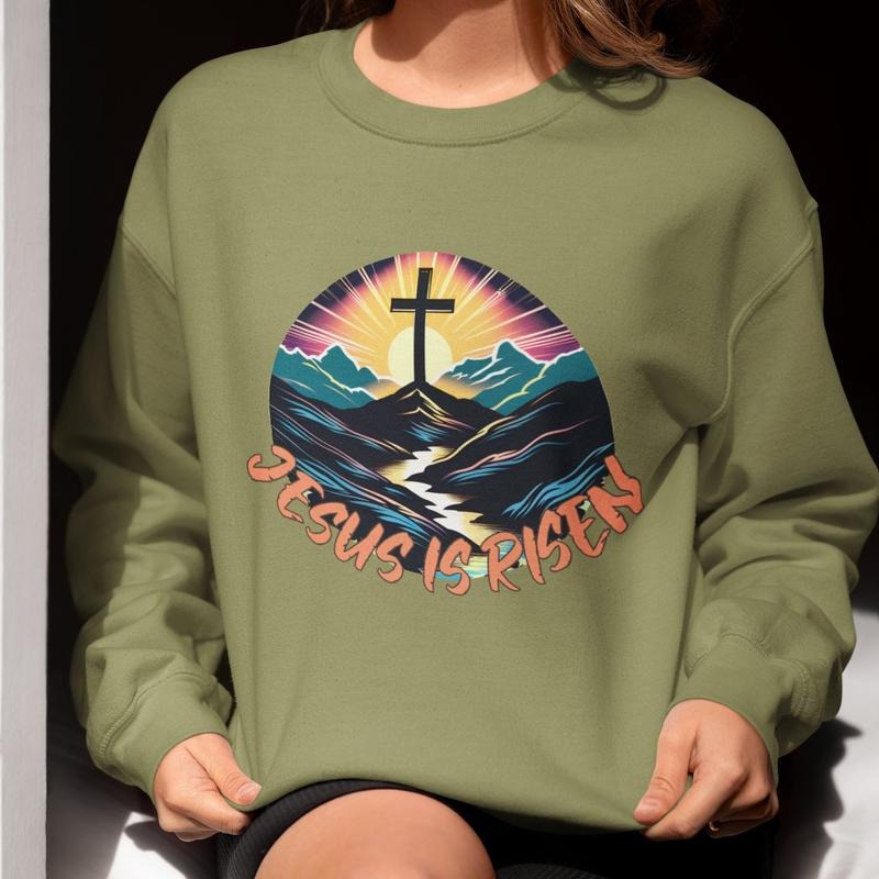 Jesus is Risen sweatshirt. Christian sweatshirt, Catholic sweatshirt, hoodless. Faith over fear  T-shirt, sweater and Hoodie