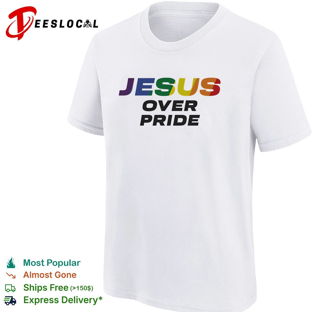 Jesus over pride rainbow shirt