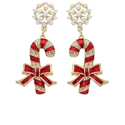 Jeweled Candy Cane Earrings T-Shirts, Hoodie, Sweatshirt | CiraTrend.com