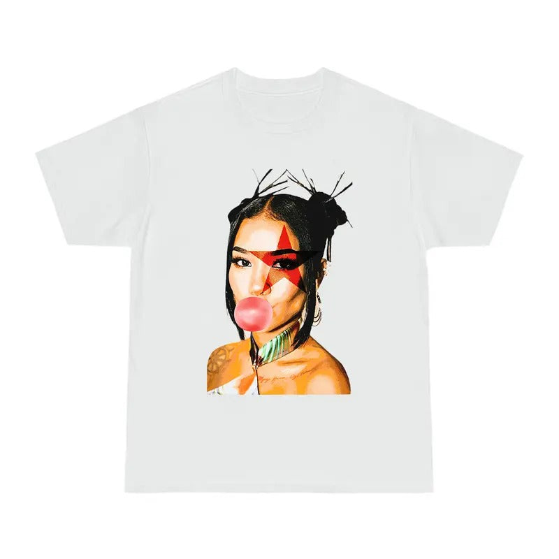 Jhene Star Big Face Bubble Gum Tee - Unique Graphic for Trendsetters Hoodie, Sweatshirt | CiraTrend.com