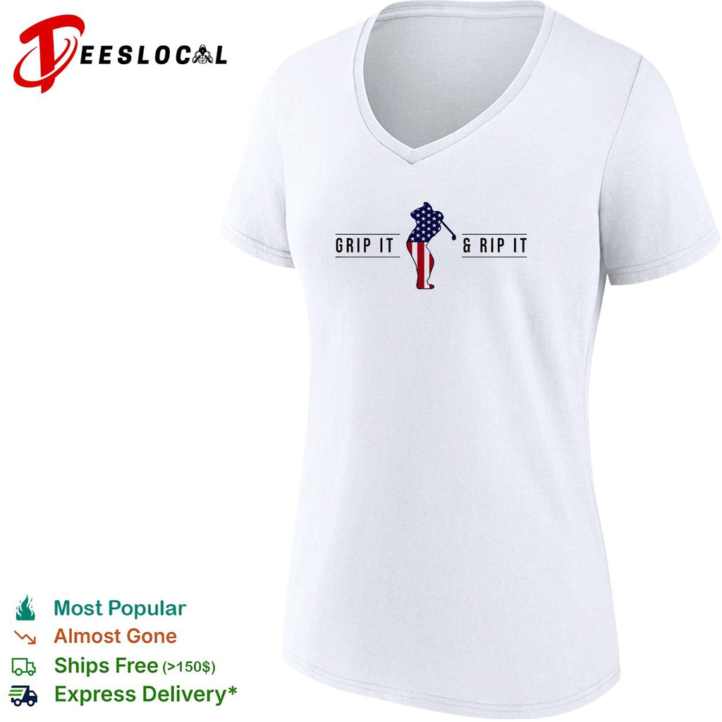 John Daly grip it and rip it patriotic Golf 4th of July Golfer graphic shirt