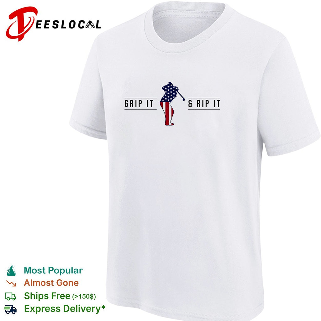 John Daly grip it and rip it patriotic Golf 4th of July Golfer graphic shirt
