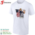 John Daly holding Golf stick flag 4th of July Golfer graphic shirt