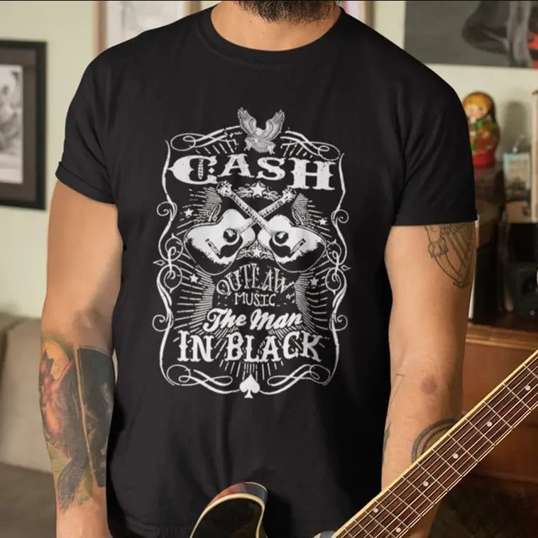 Johnny Cash T-Shirt, The Man in Black Shirt Hoodie, Sweatshirt | CiraTrend.com