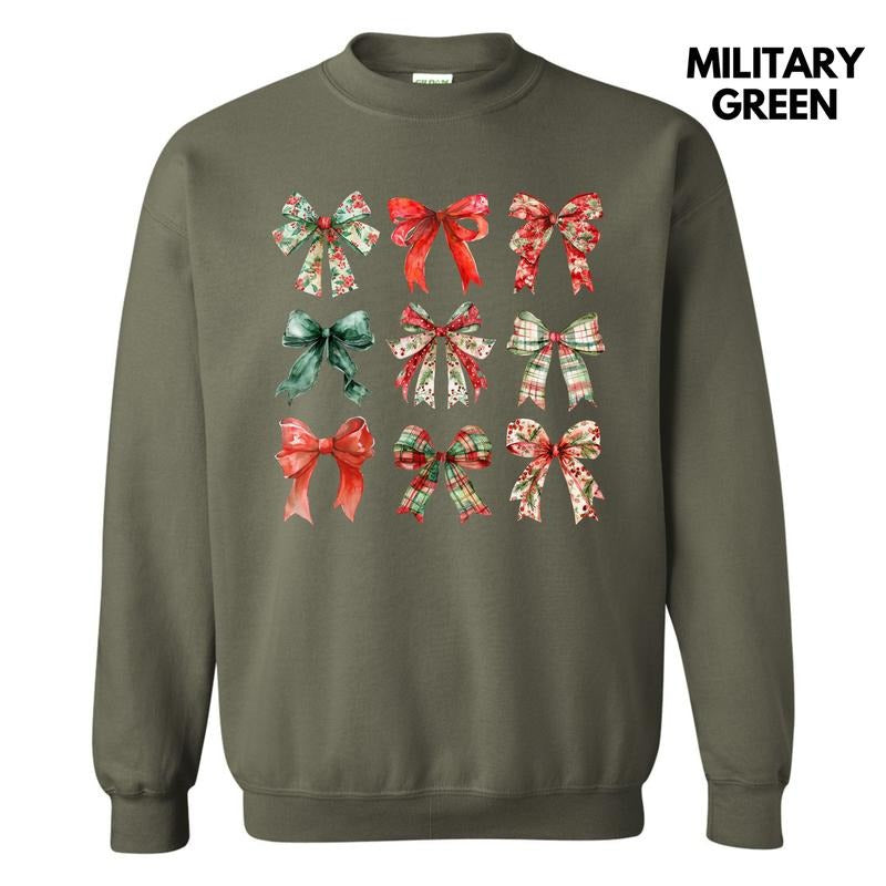 Jolly Christmas Bow Collage Sweatshirt 'NLB' T-Shirts, Hoodie | CiraTrend.com