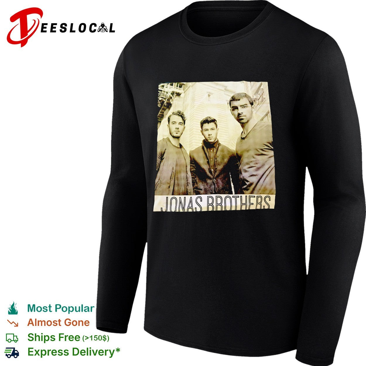 Jonas Brothers band music group portrait shirt