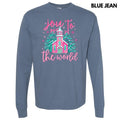 Joy To The World Pink Long Sleeve Comfort Colors T-Shirt 'NLB' Hoodie, Sweatshirt | CiraTrend.com