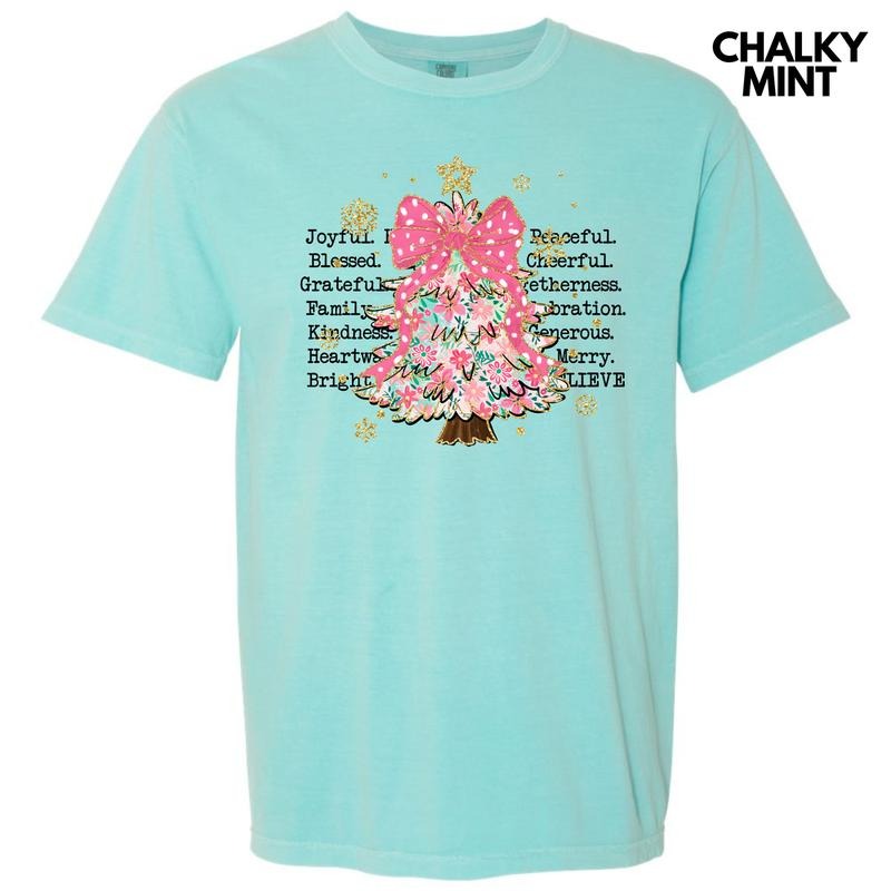 Joyful Peaceful Cheerful Tree Comfort Colors T-Shirt 'NLB' Hoodie, Sweatshirt | CiraTrend.com