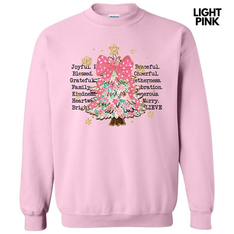 Joyful Peaceful Cheerful Tree Sweatshirt 'NLB' T-Shirts, Hoodie | CiraTrend.com
