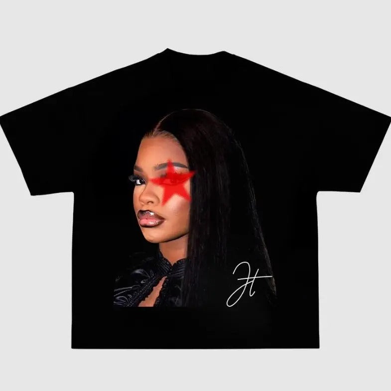 Jt Big Face Red Star Pink Graphic Tee Hoodie, Sweatshirt | CiraTrend.com